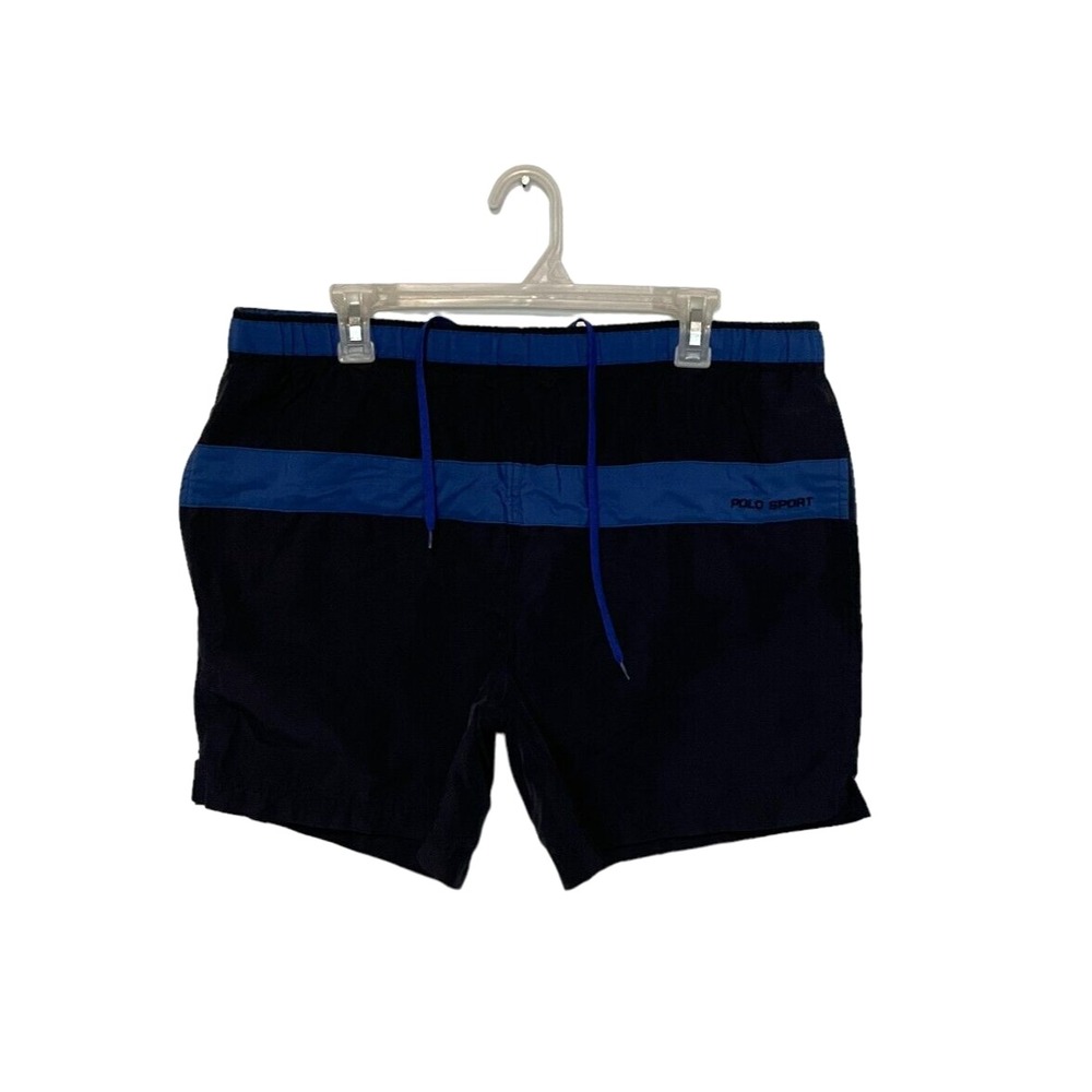 Polo Sport Swim Trunks Mens Medium Blue Board Shorts Surf Beach Mesh Lined